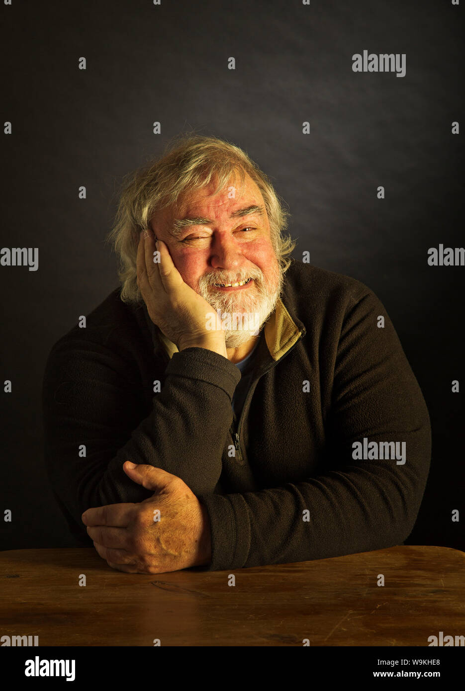 A Character Portrait of a old bearded man Stock Photo