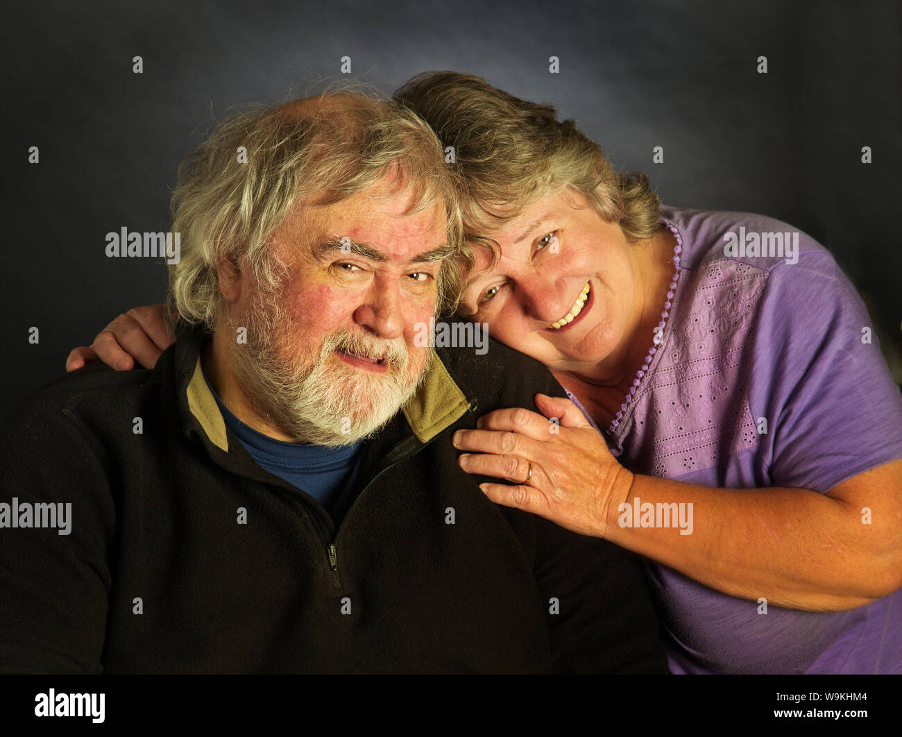 A happily married couple in their 70s Stock Photo