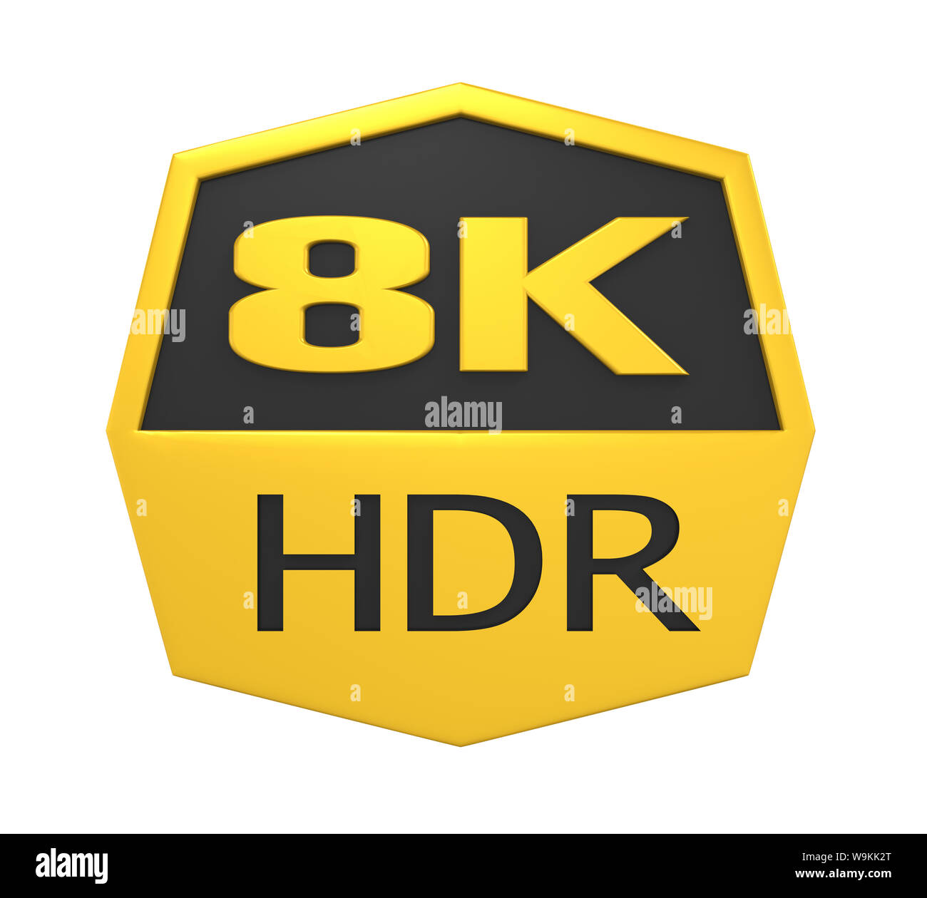 8K HDR Sign Isolated Stock Photo