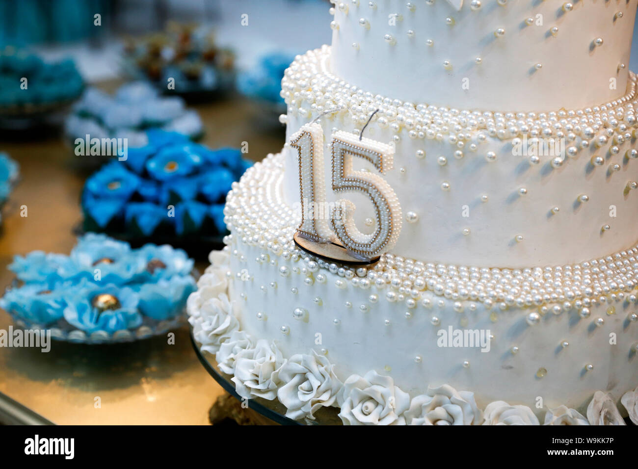 Party cake, 15 year old birthday cake, fifteen years old Stock Photo |  Adobe Stock