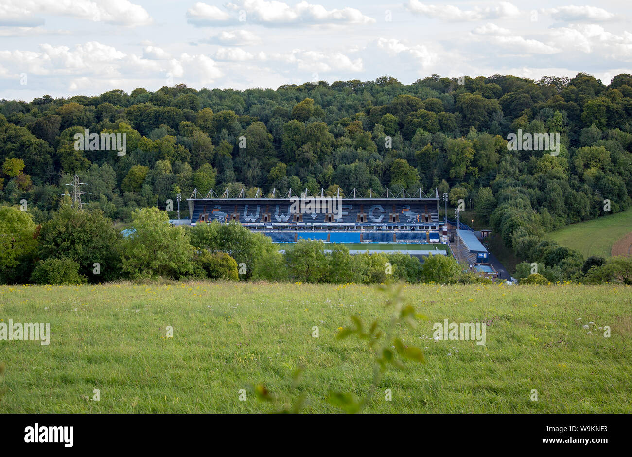 General View Of The Stadium Ahead Of The Carabao Cup 1st Round Match Between Wycombe Wanderers And Reading At Adams Park High Wycombe England On 13 Stock Photo Alamy