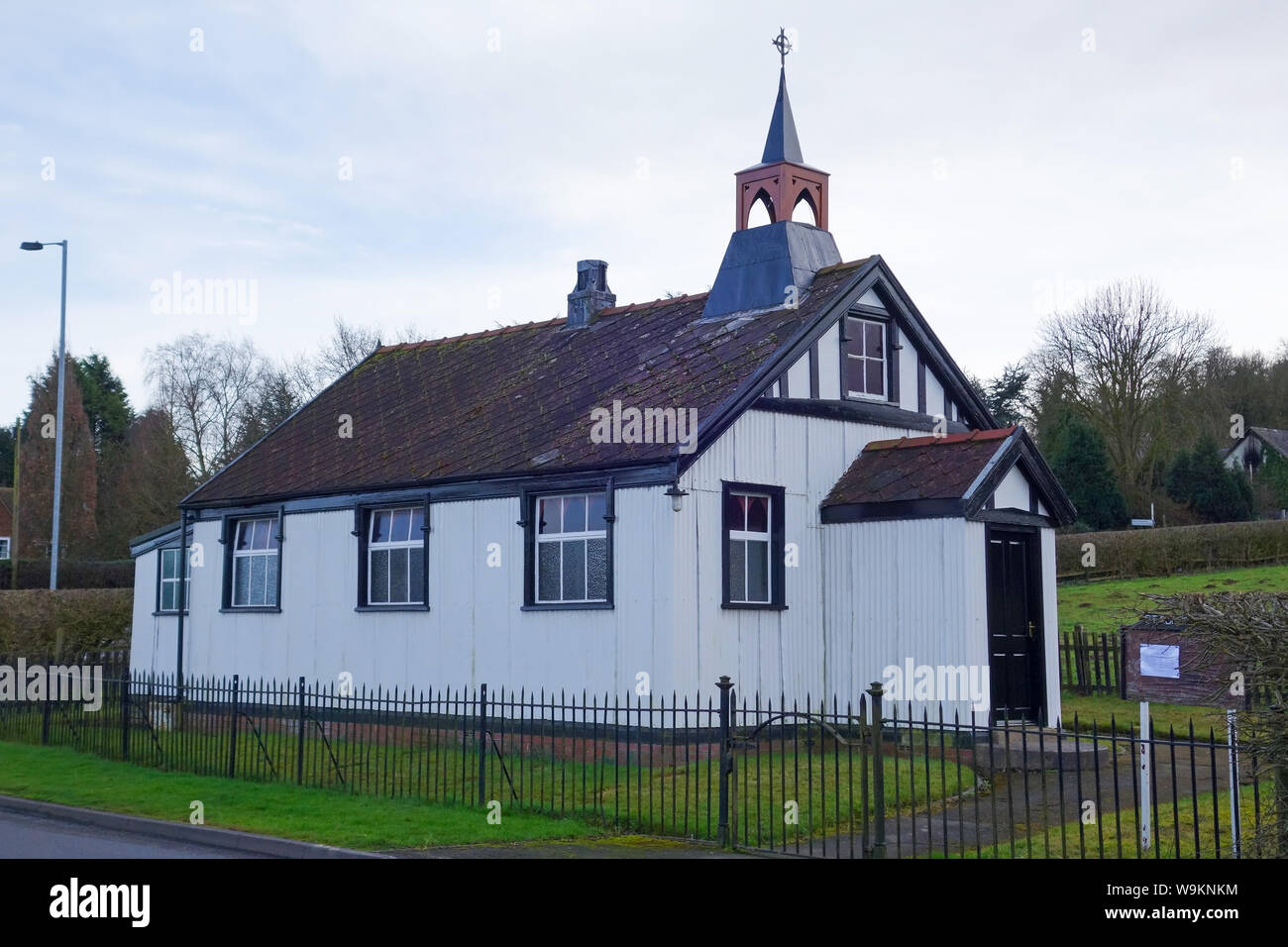 St. Augustine's church, a black & white, 'tin tabernacle' style