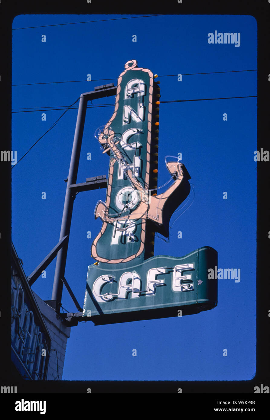 Anchor Cafe sign, Meeting Street, Columbia, South Carolina Stock Photo Alamy