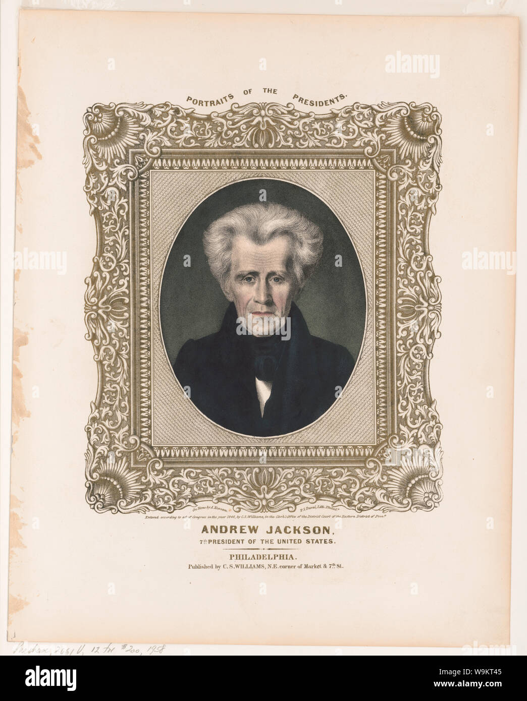 Andrew Jackson, 7th president of the United States / on stone by A ...