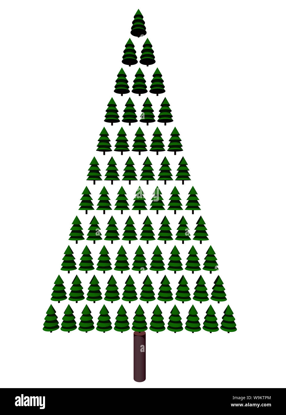 Illustration of a tree made up of many trees Stock Photo Alamy