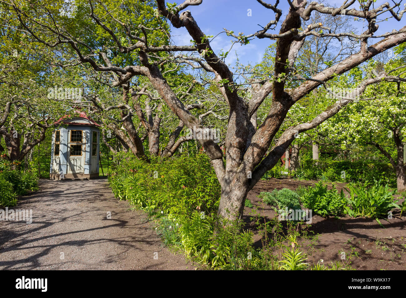 Herb drying house in Skansen outdoor museum. Djurgarden island, STHLM, Sweden Stock Photo
