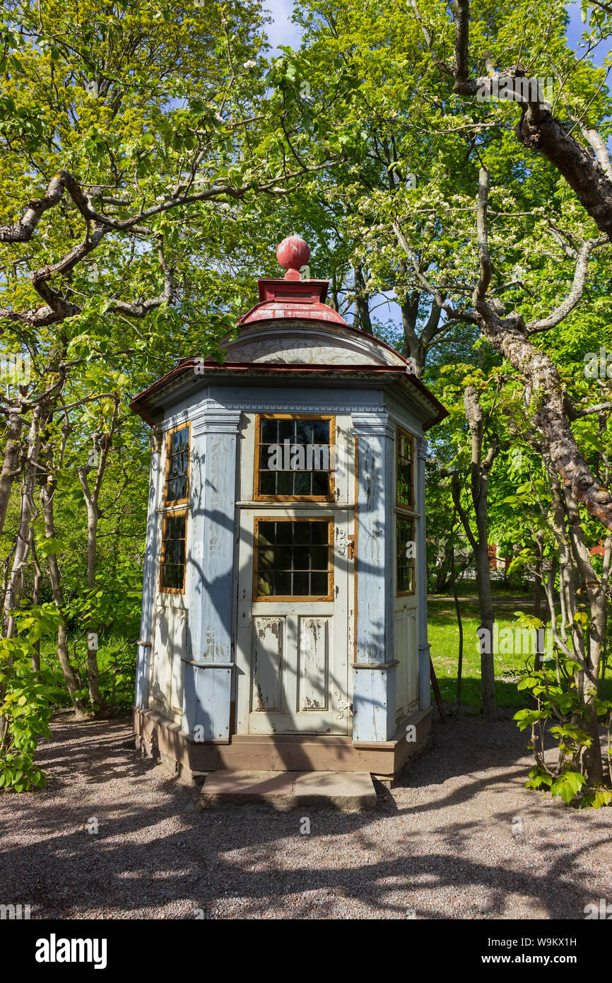 Herb drying house in Skansen open air museum. Djurgarden island, STHLM, Sweden Stock Photo