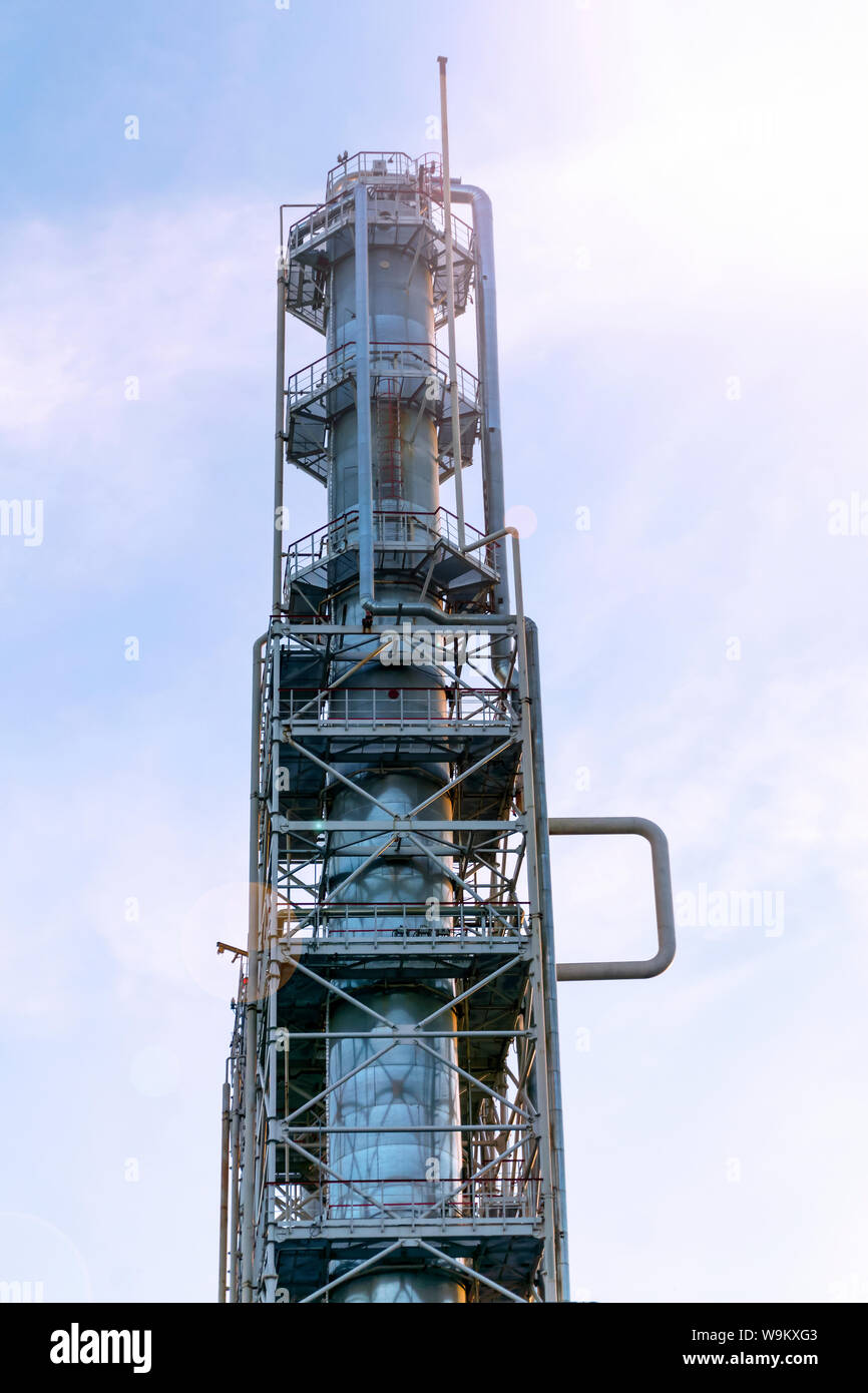 fluid catalytic cracking unit (FCC) in a modern chemical factory