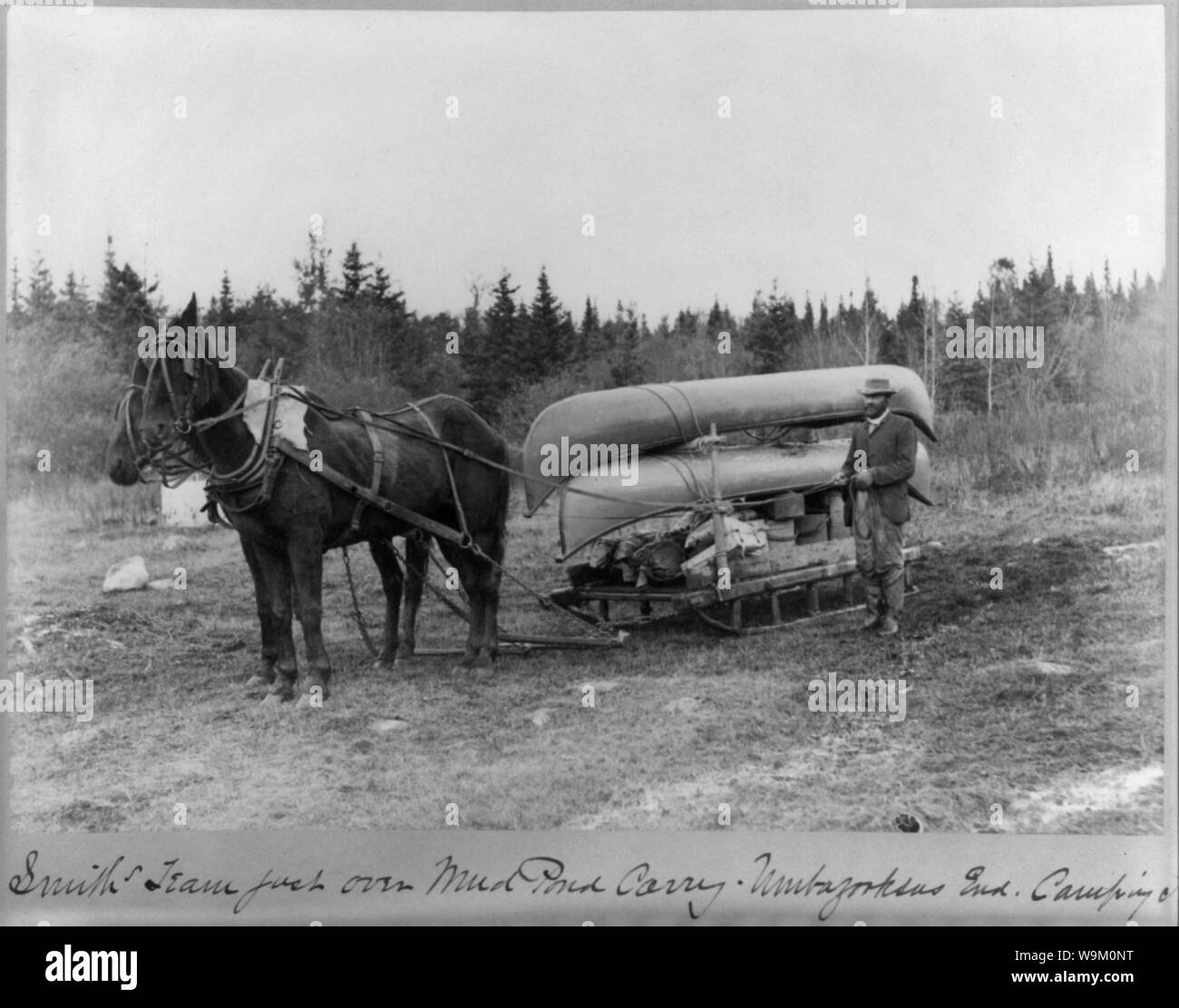 Ansel Smith's team just over Mud Pond Carry, Umbazooksus end camping