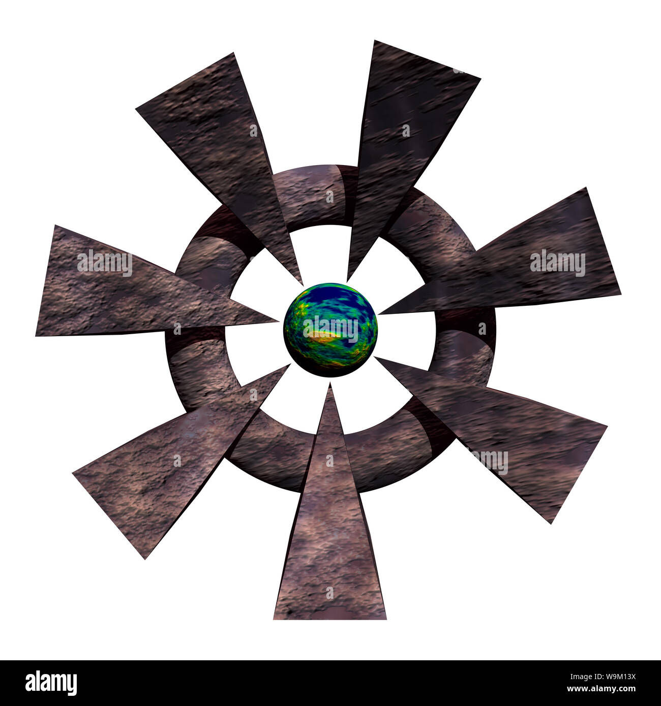 Illustration of logo depicting environmental occupations Stock Photo ...