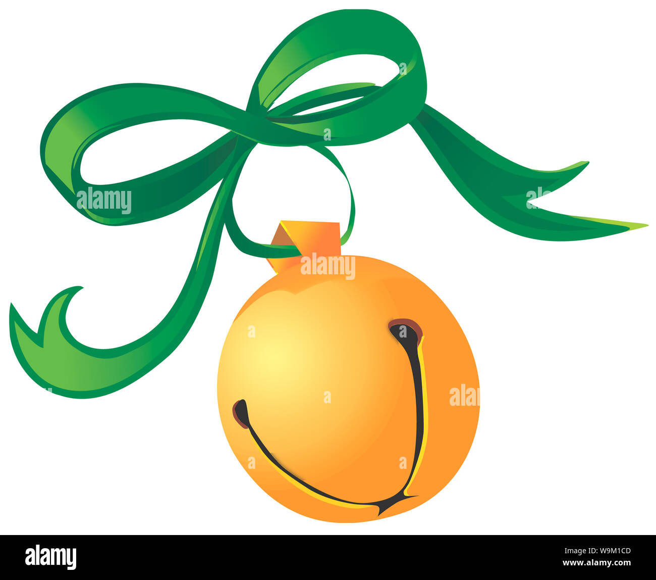 illustration of a bell on a ribbon Stock Photo - Alamy