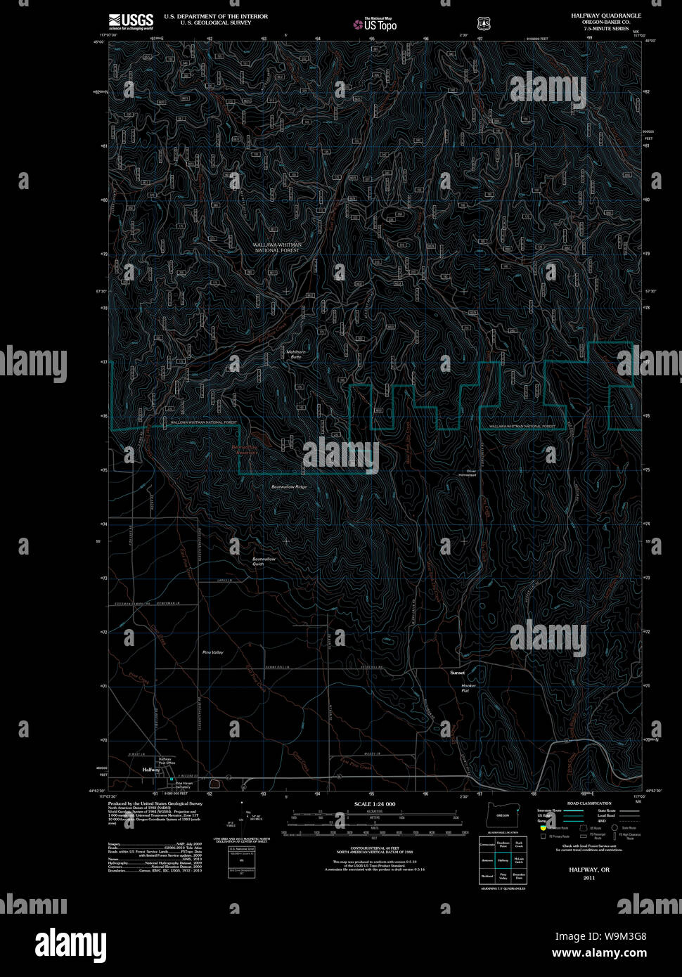 Map of halfway hires stock photography and images Alamy