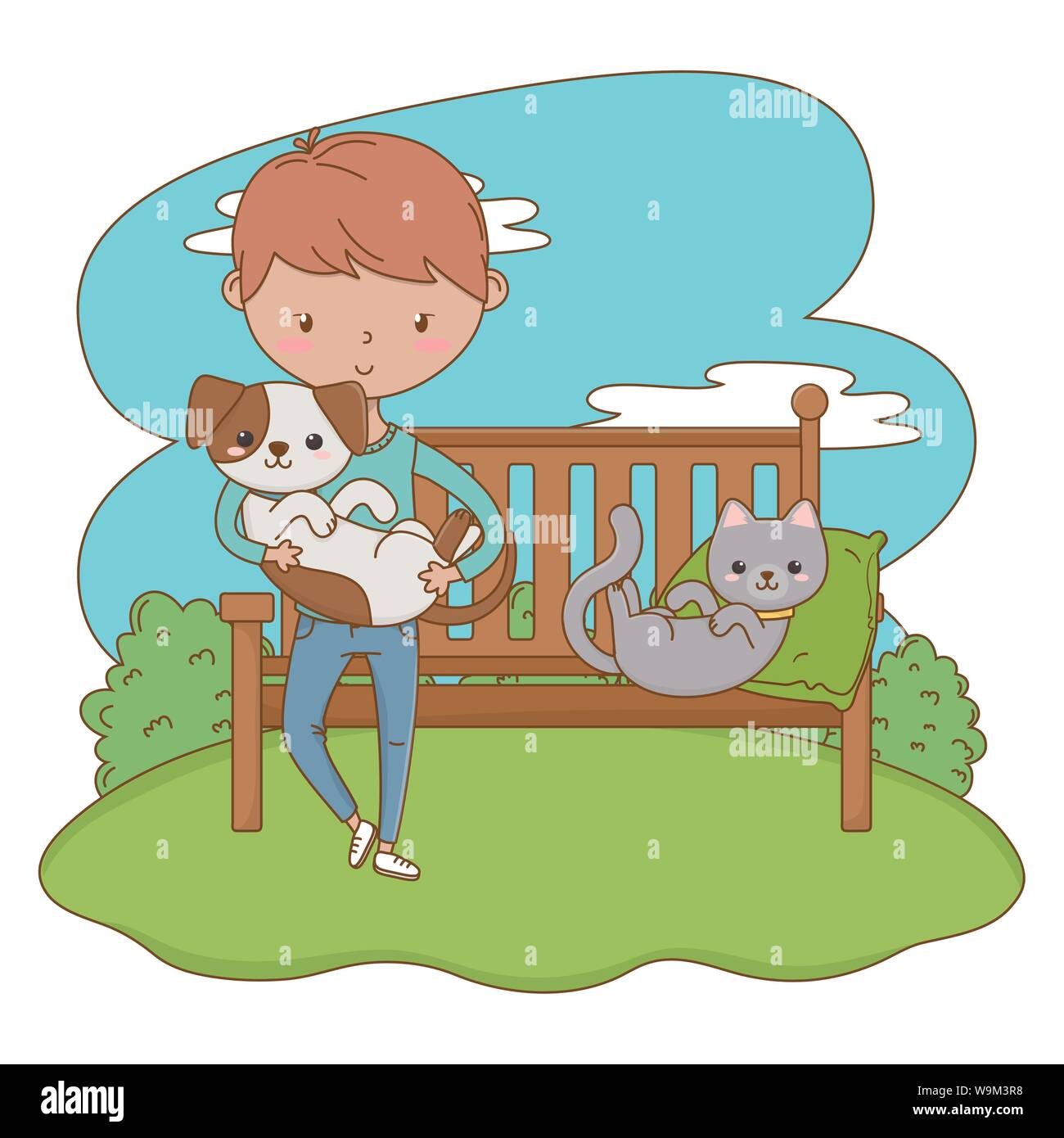 Boy With Cat And Dog Cartoon Design Mascot Pet Animal Domestic Cute Life Nature And Fauna Theme Vector Illustration Stock Vector Image Art Alamy Boy With Cat And Dog Cartoon Design Mascot Pet Animal Domestic Cute Life Nature And Fauna Theme Vector Illustration Stock Vector Image Art Alamy