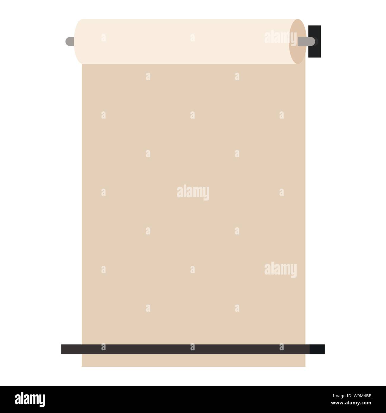 Wall mounted kraft paper roll up dispenser isolated on white background ...