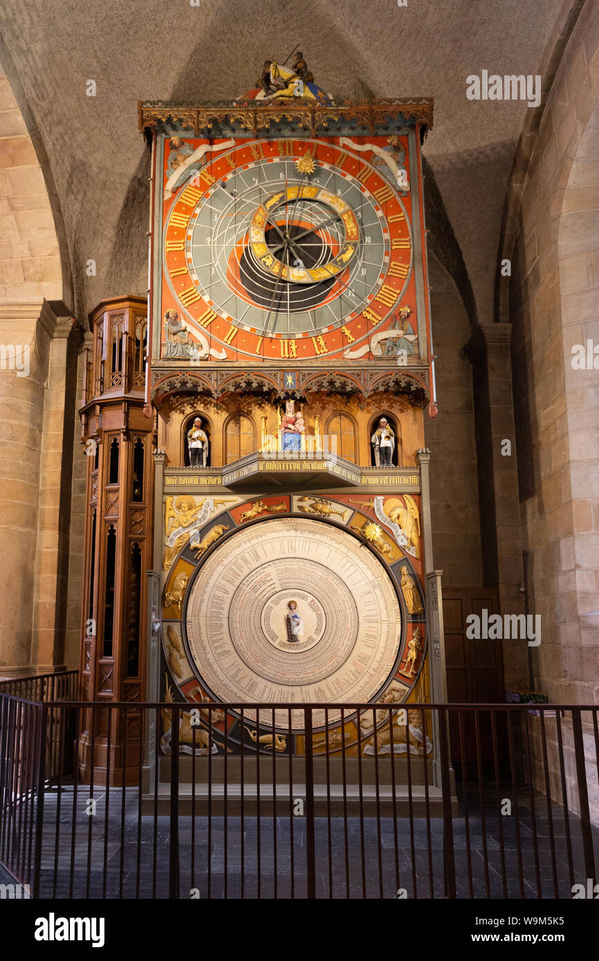 Astronomical Clock, Lund Cathedral, or Horologium mirabile Lundense, a 14th century medieval clock, Lund cathedral, Lund Sweden Scandinavia Europe Stock Photo