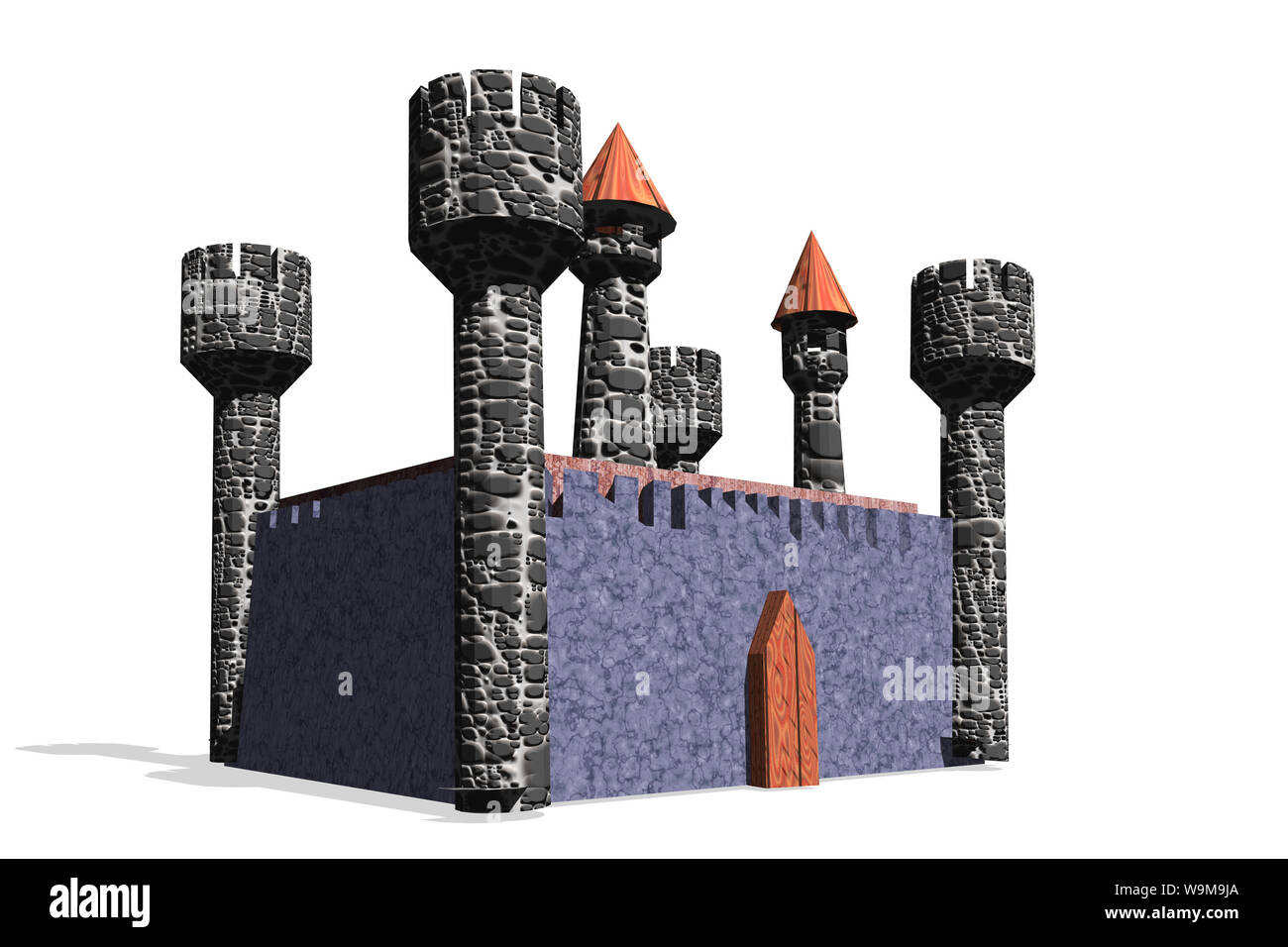 illustration of a toy castle Stock Photo - Alamy