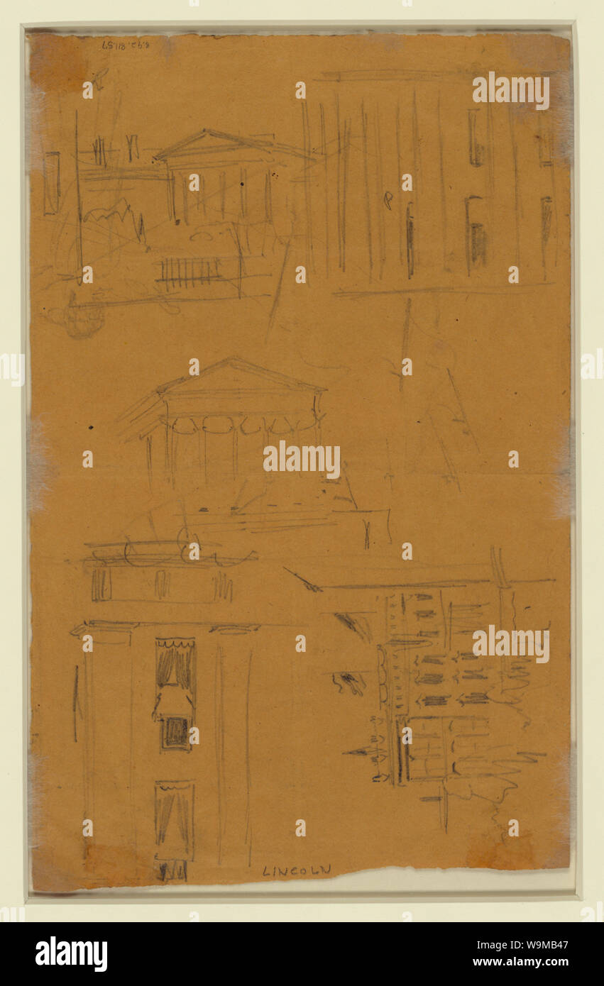 Architectural details with notation LINCOLN Stock Photo Alamy