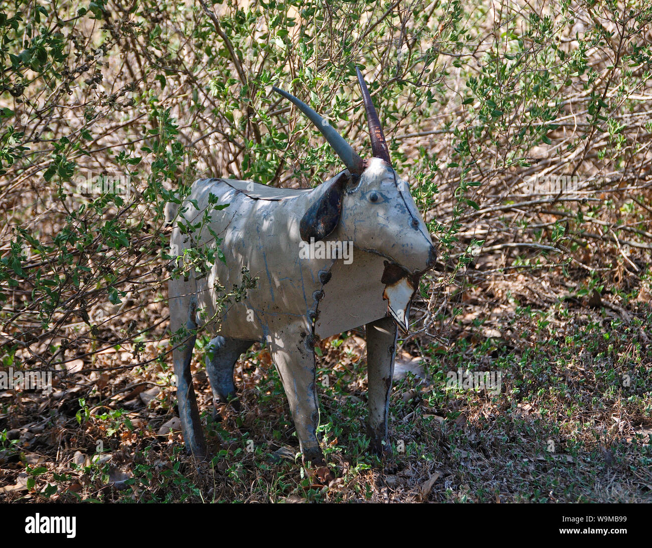 Metal goat yard decoration Stock Photo Alamy