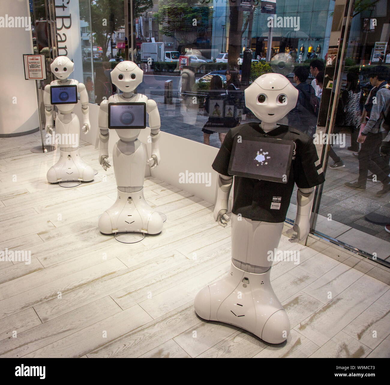 MEET PEPPER THE ROBOT IN TOKYO , JAPAN Stock Photo