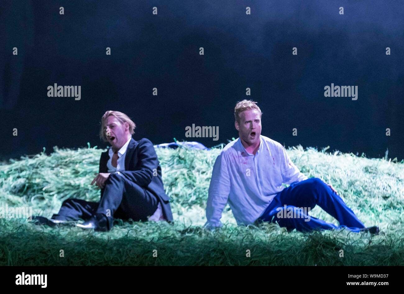 Edinburgh, UK. 14th Aug 2019. Komische Oper Berlin return to the International Festival for Tchaikovsky's best-loved opera, based on Alexander Pushkin's classic verse novel. Tchaikovsky's heart-breaking love story uses the author's poetry to create lyrical scenes that contrast the austerities of country life with the excesses and opulence of the Russian imperial court. Playful, radical and perceptive, Kosky is one of the most renowned directors working in opera today. Credit: Rich Dyson/Alamy Live News Stock Photo