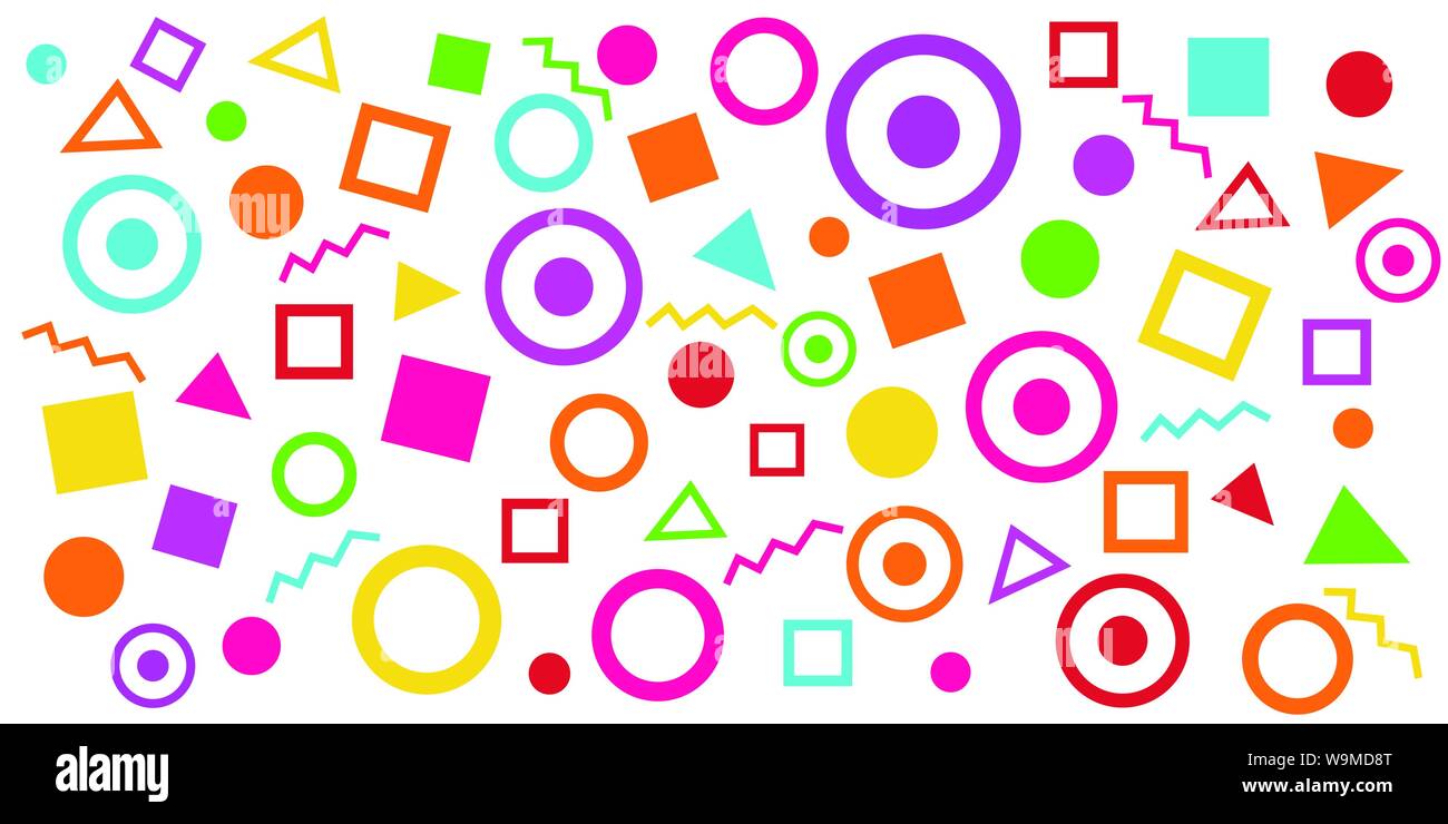 80s background with symbols. Vector illustration Stock Vector Image ...