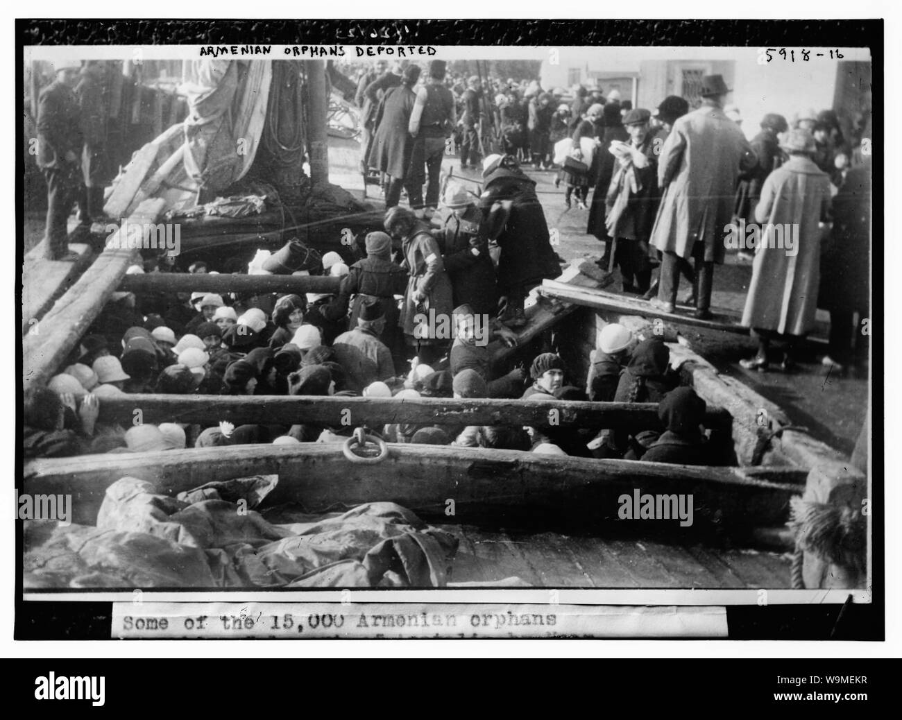 Armenian Orphans deported Stock Photo