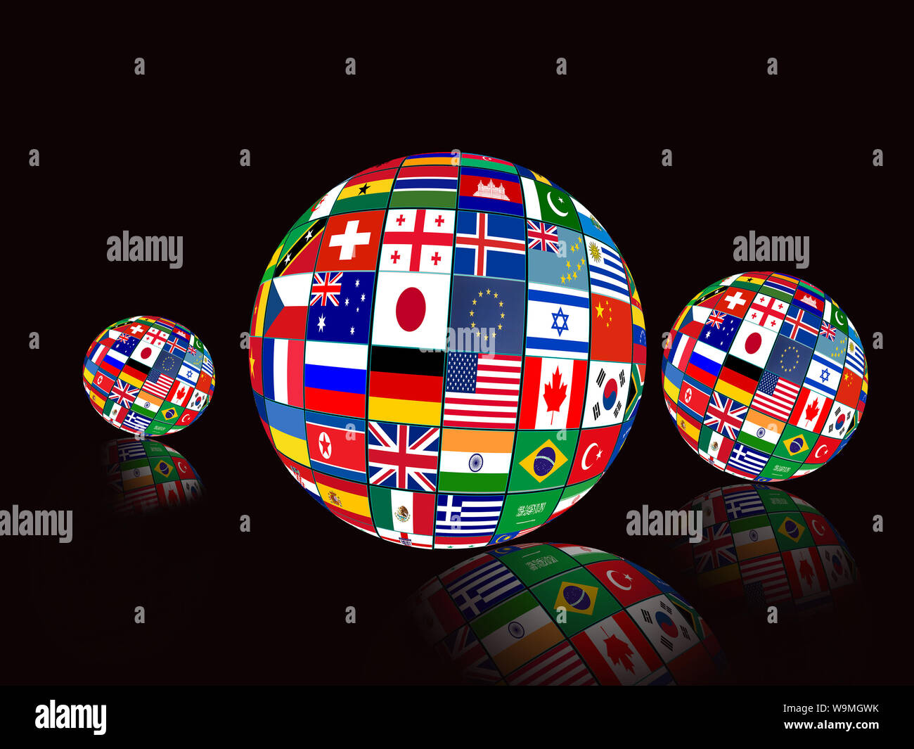 Country ball world map flags hi-res stock photography and images - Alamy