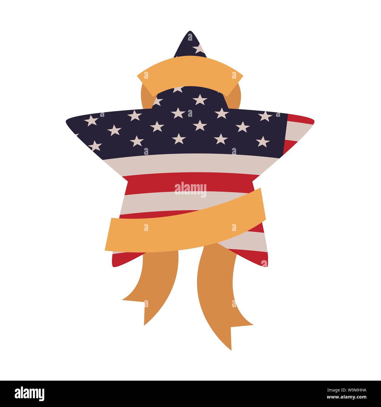 united states flag with star isolated icon Stock Vector Image & Art - Alamy