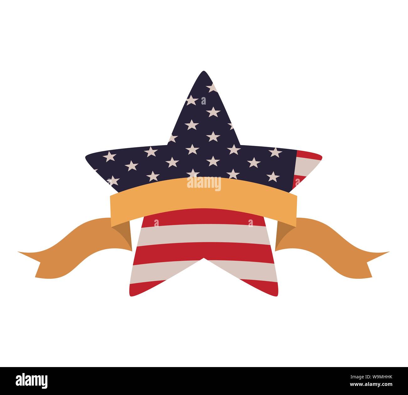 united states flag with star isolated icon Stock Vector Image & Art - Alamy