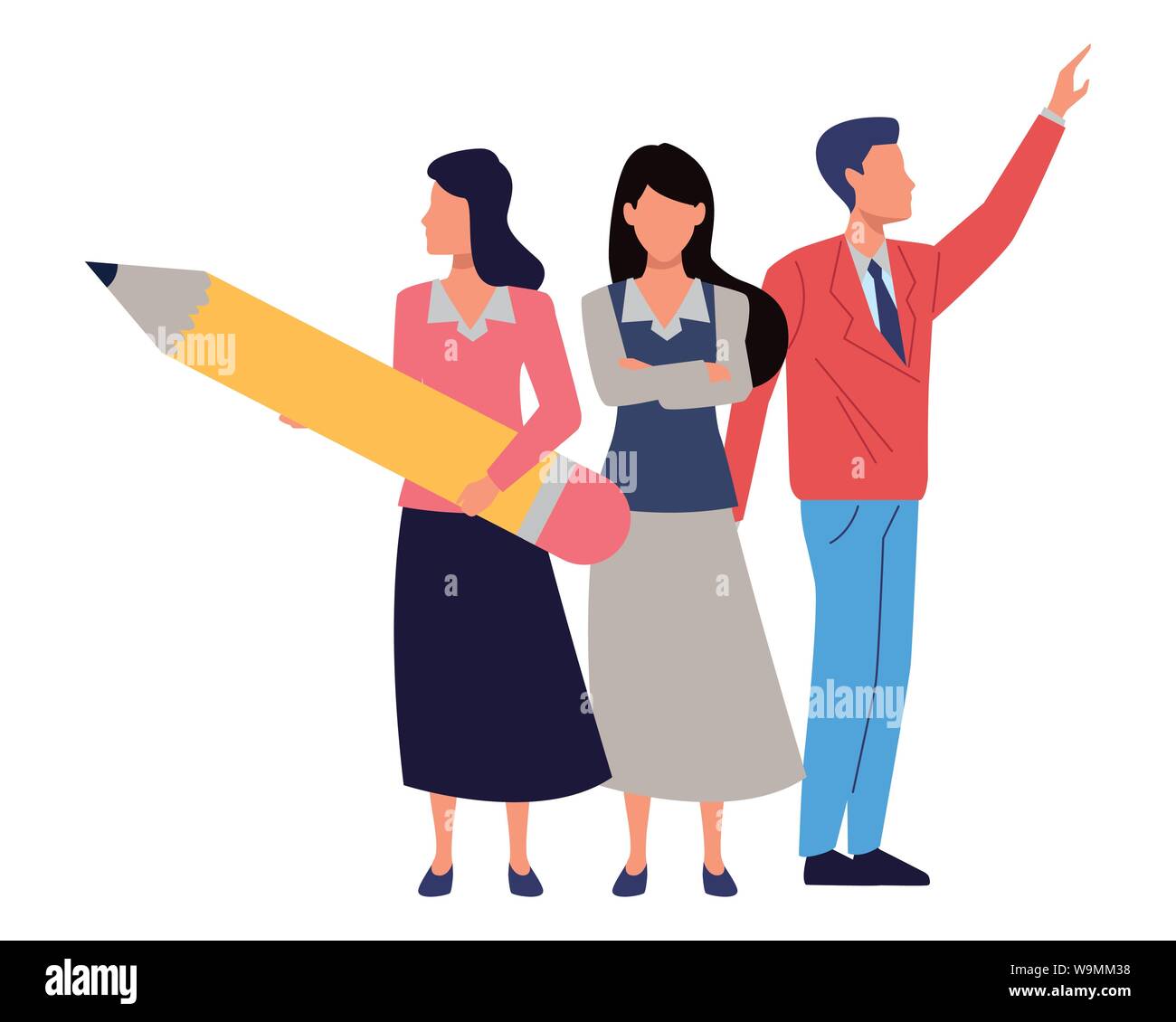 Executive business workers with tools Stock Vector Image & Art - Alamy