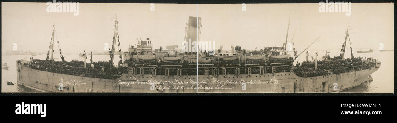 Commonwealth Pier,Troopship America,26th Yankee Division,World War I,WWI,1919 