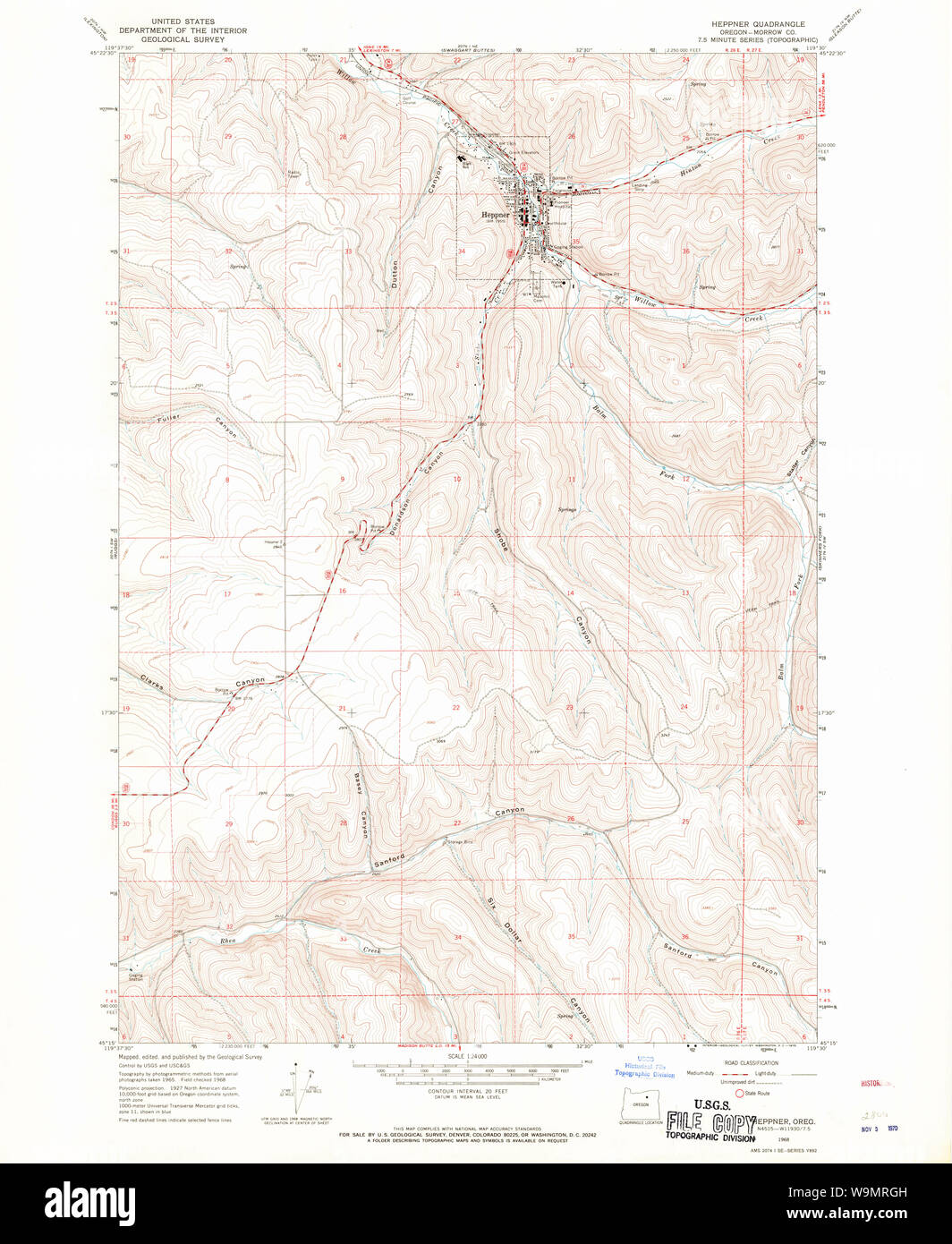 Map of heppner oregon hi-res stock photography and images - Alamy