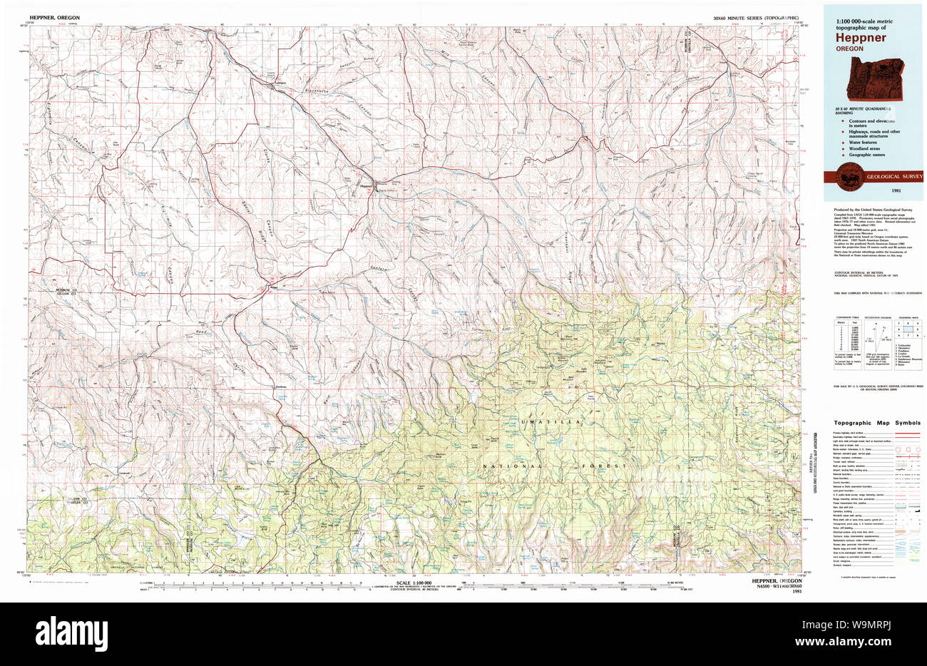 Heppner map Cut Out Stock Images & Pictures Alamy