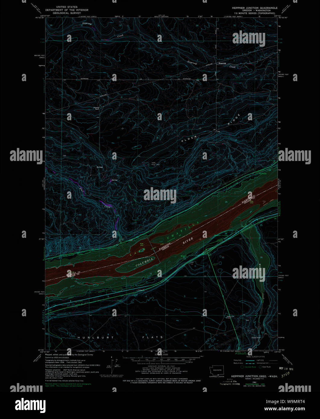 Map of heppner oregon hires stock photography and images Alamy