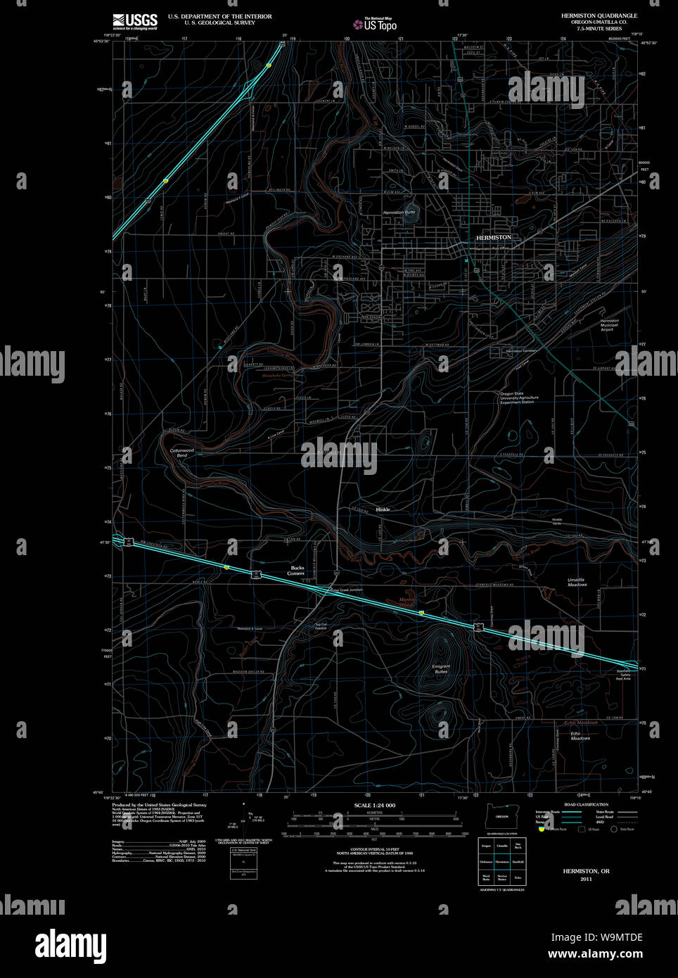 Map of hermiston hires stock photography and images Alamy