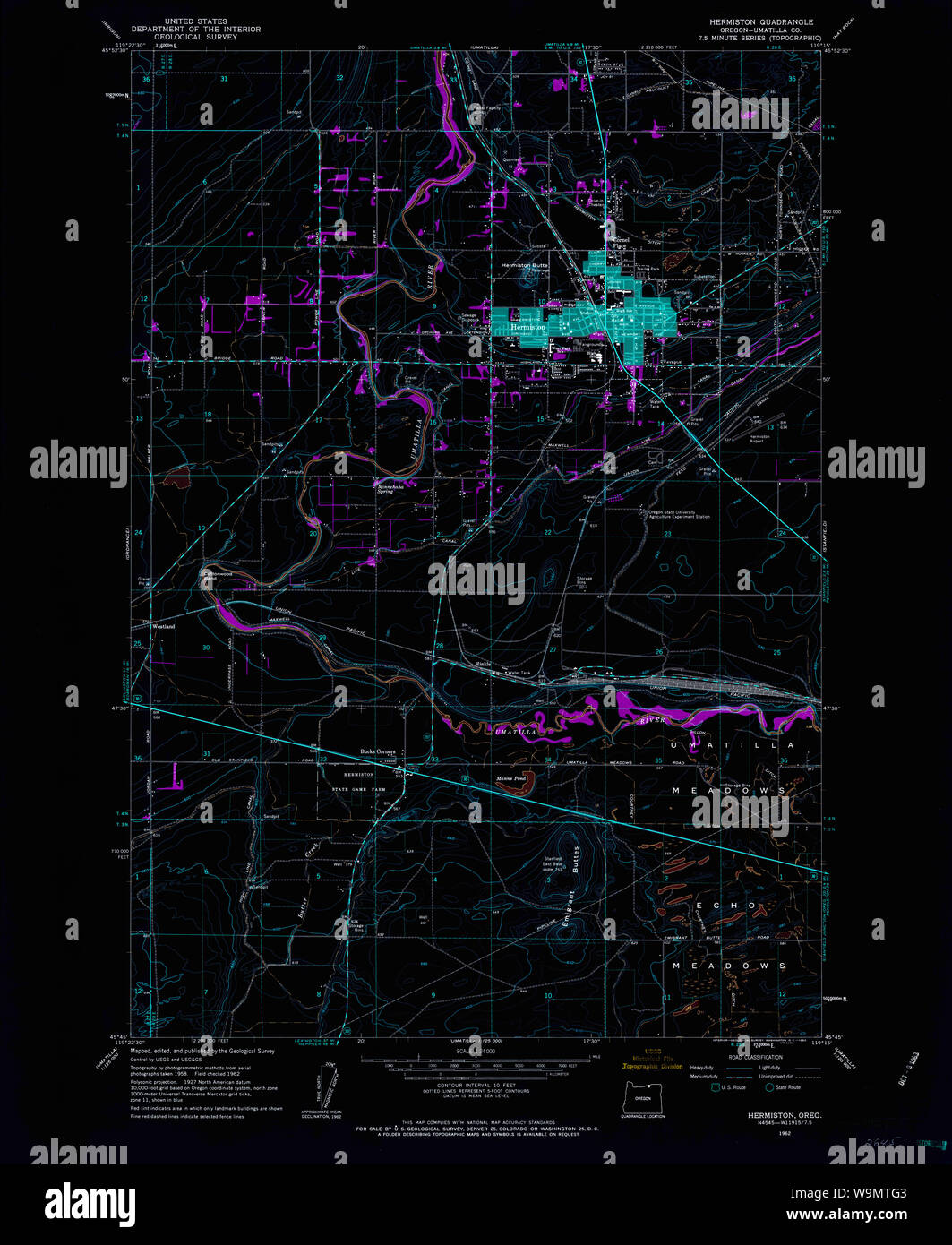 Map of hermiston hires stock photography and images Alamy