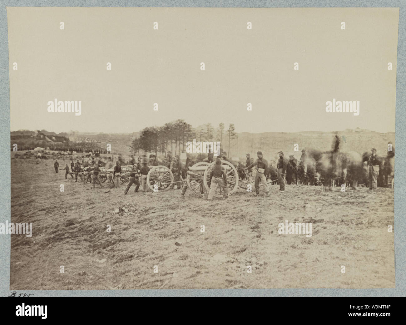Artillery going into action on south bank of Rappahannock, May 2, 1863 Stock Photo