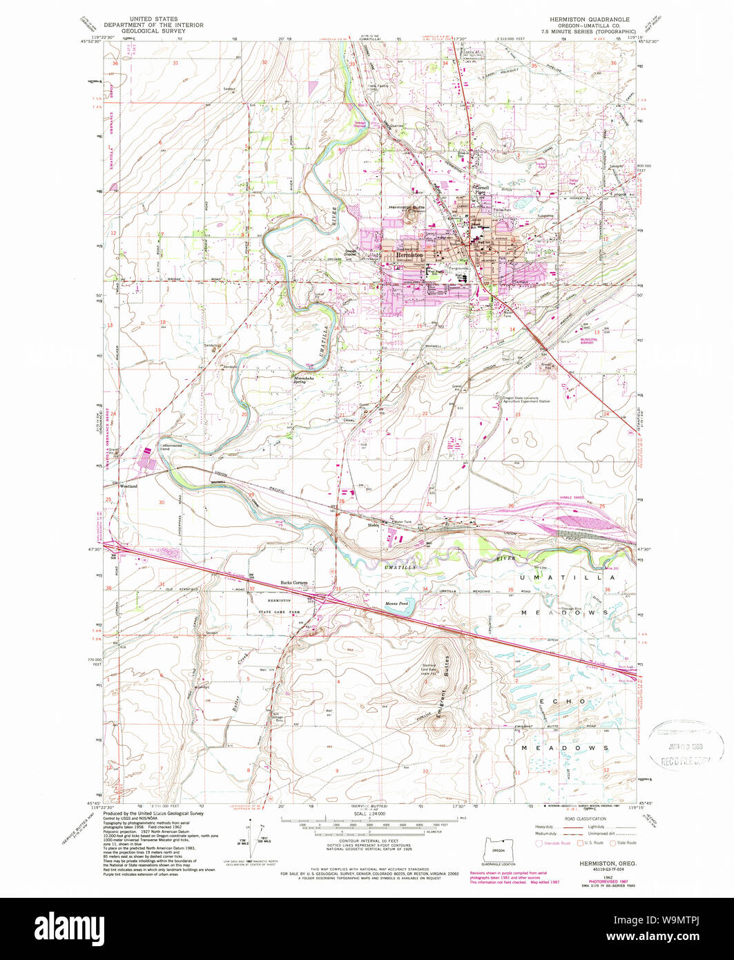 Map of hermiston hires stock photography and images Alamy