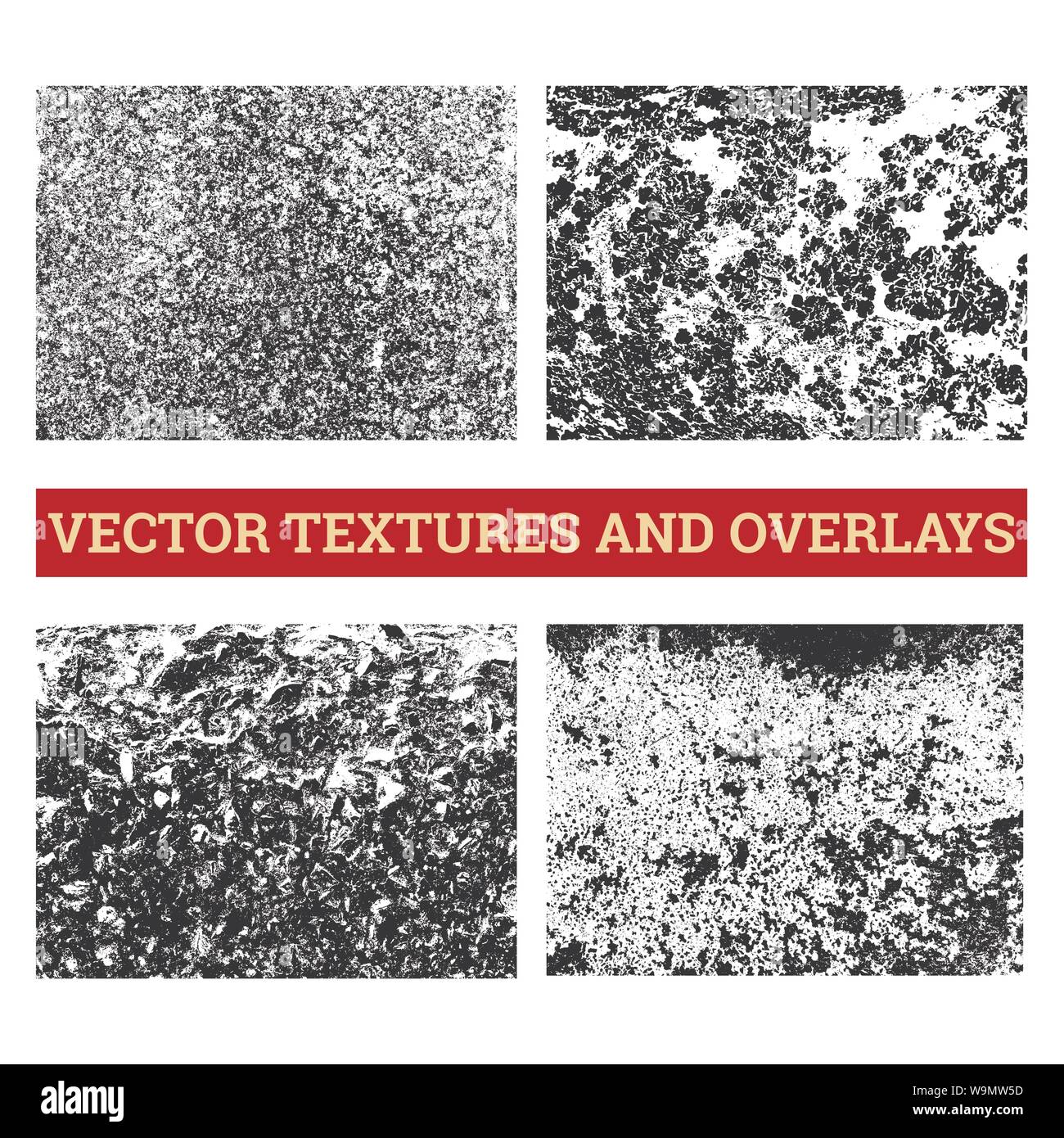 View of Abstract halftone vector illustration. Grunge textures and overlays for ...