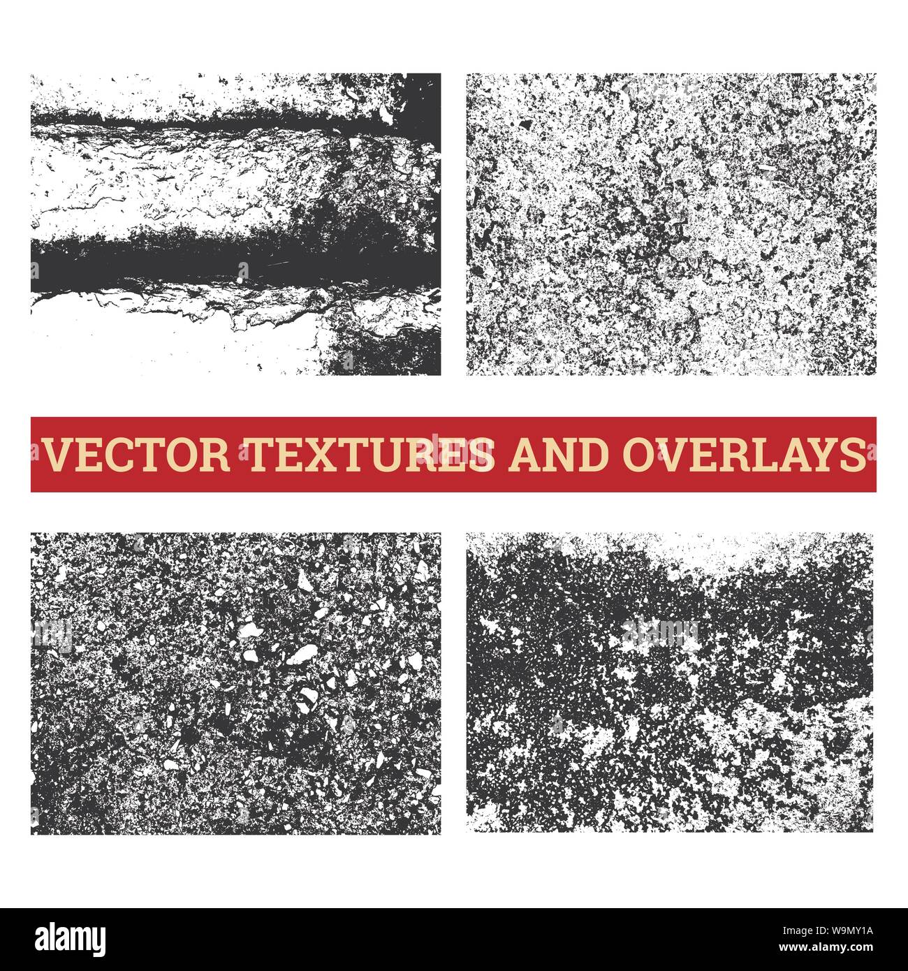 Abstract halftone vector illustration. Grunge textures and overlays for ...