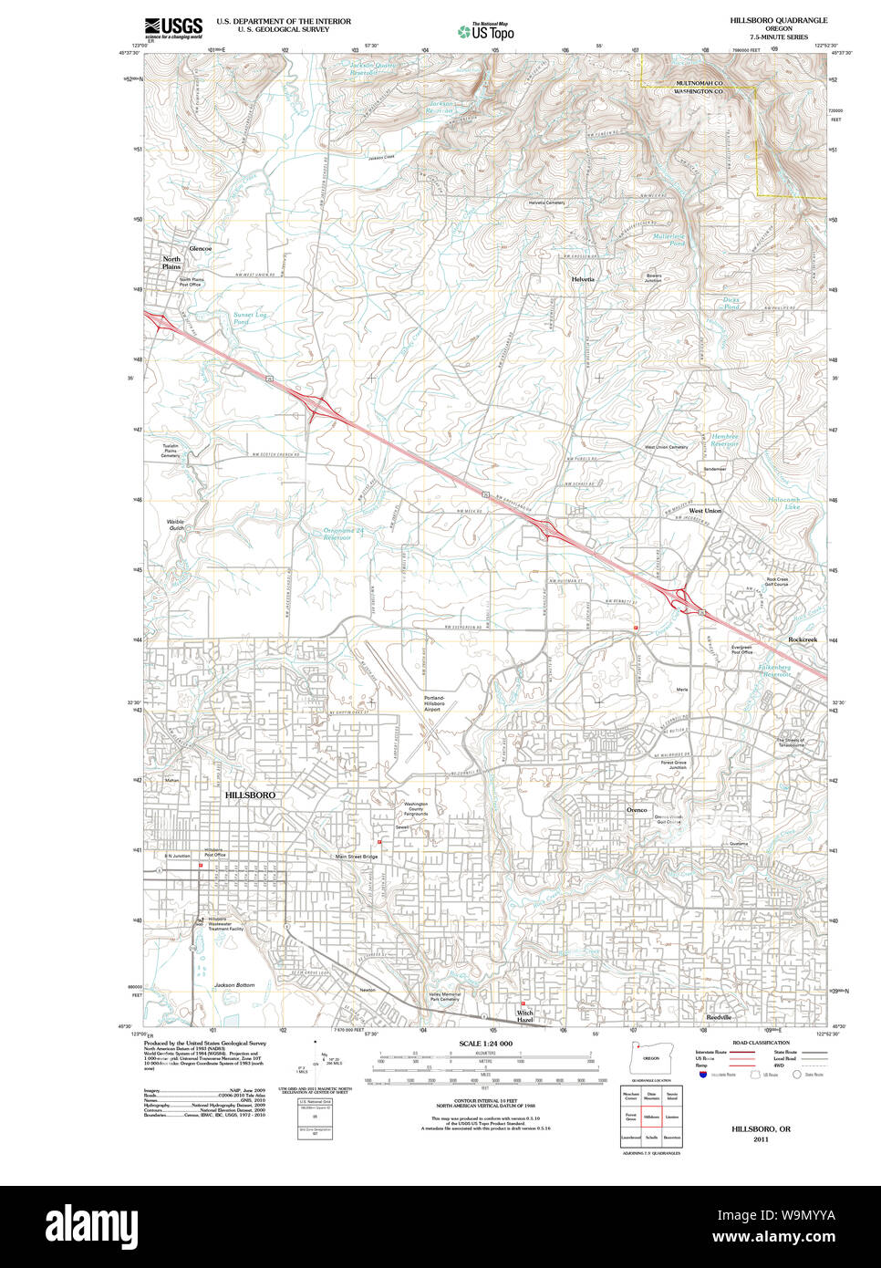 Map of hillsboro hires stock photography and images Alamy