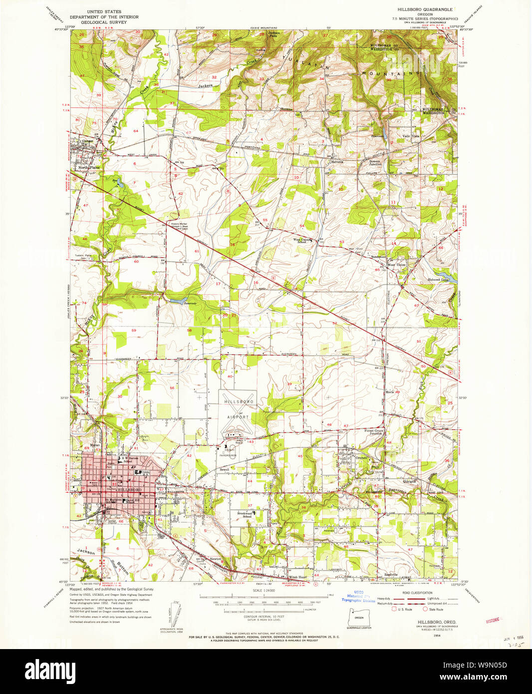 Map of hillsboro oregon hi-res stock photography and images - Alamy
