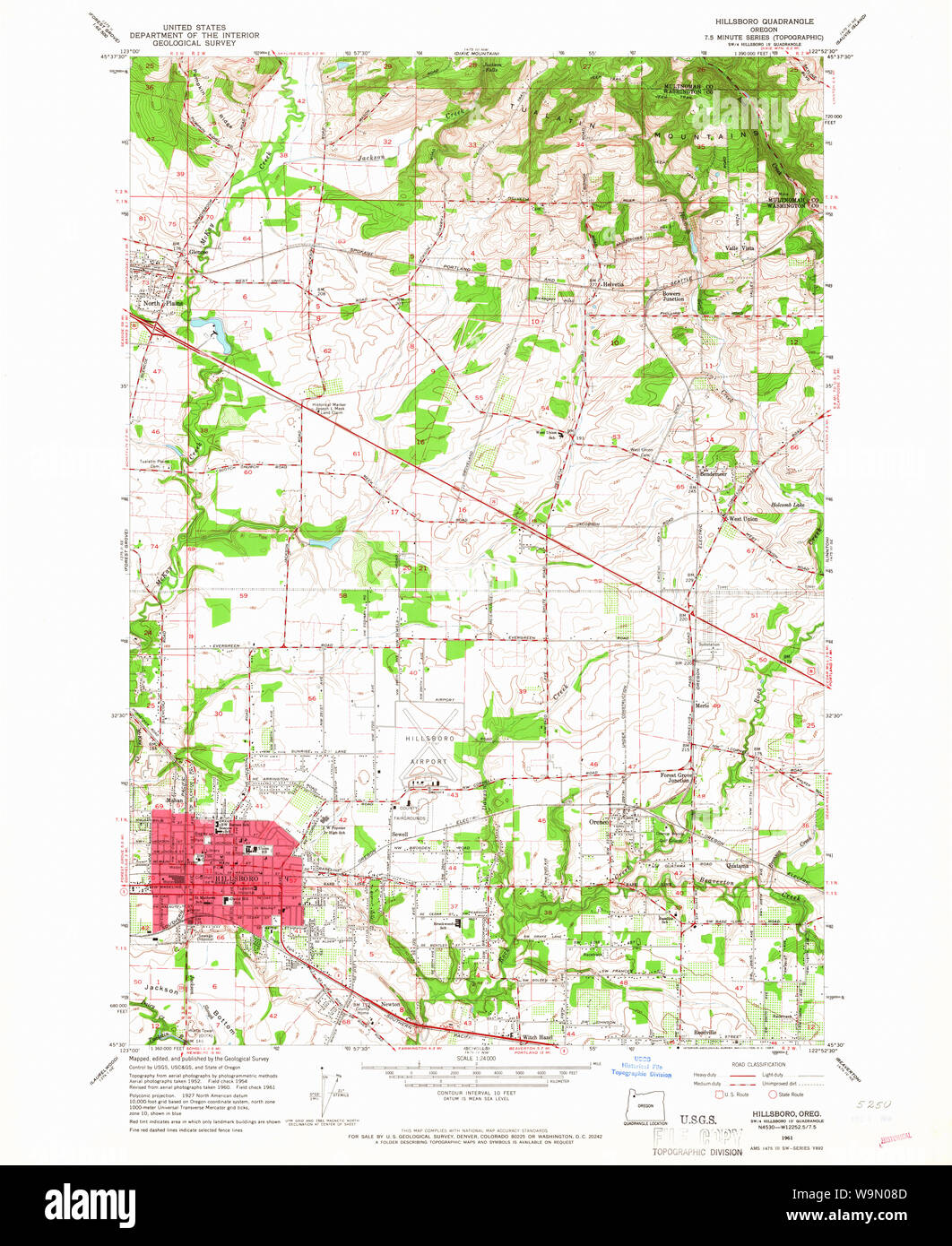 Map Of Hillsboro High Resolution Stock Photography and Images Alamy