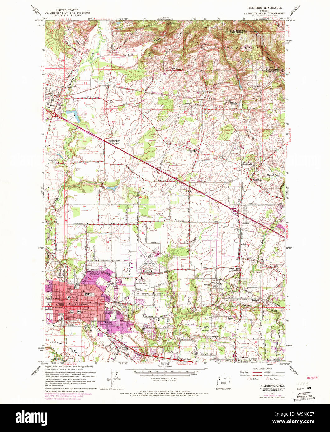 Map of hillsboro hi-res stock photography and images - Alamy