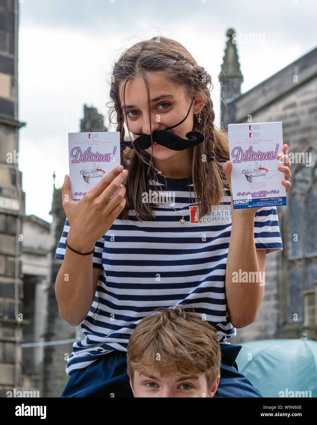 Edinburgh Festival Fringe 2019 - The Royal Mile, Edinburgh, Scotland, UK. Stock Photo