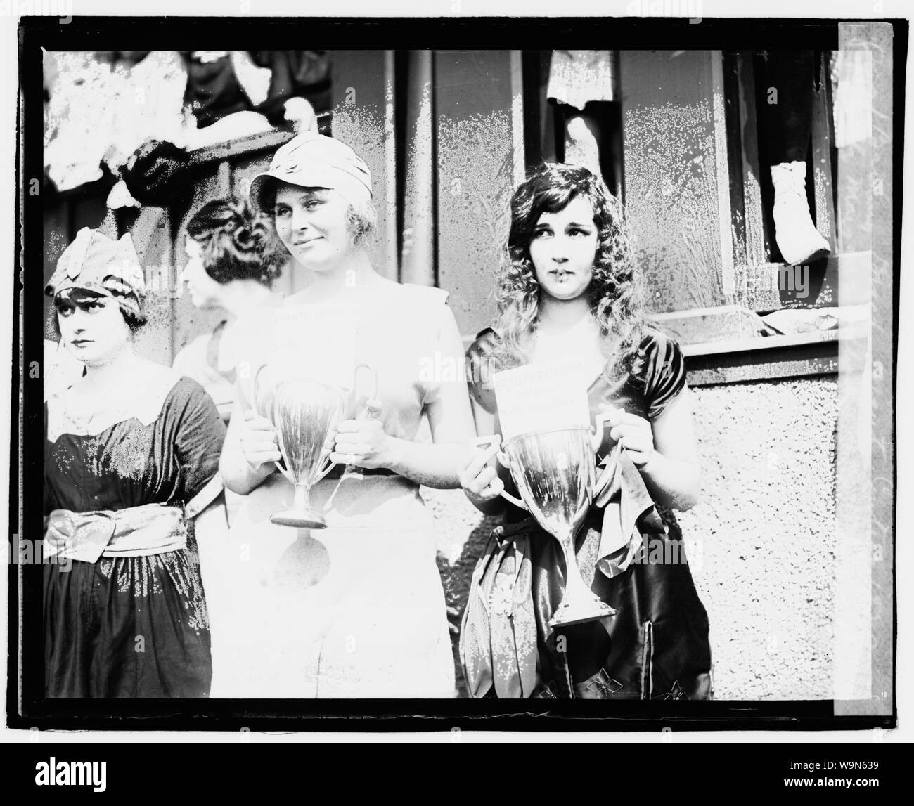 Bathing beach beauty contest, 1920, Eliz. Margaret Williams, Eliz. Roache Stock Photo