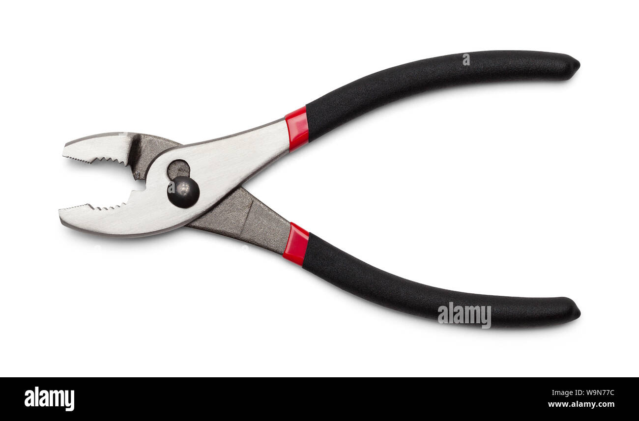 Open Adjustable Pliers Isolated on White Background. Stock Photo