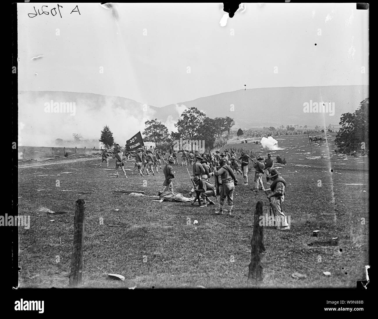 Battle of New Market, Va., 1864, re-enacted by [...] and Va. Mil. Inst. Stock Photo
