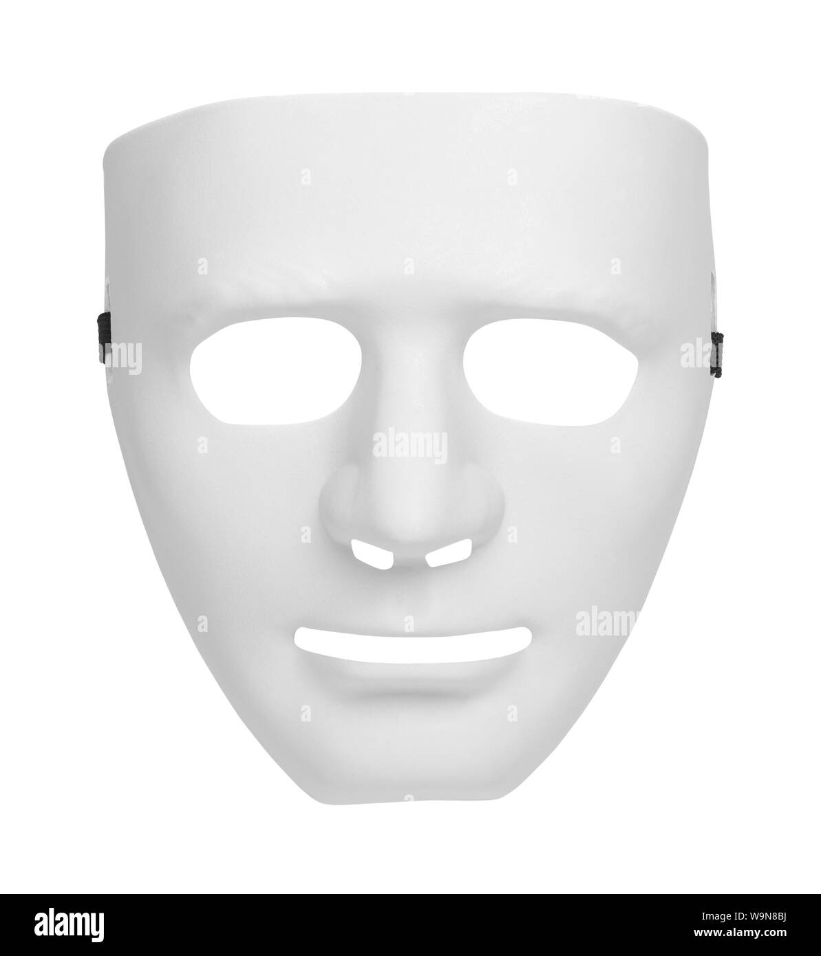 White Theater Mask Isolated on a White Background. Stock Photo