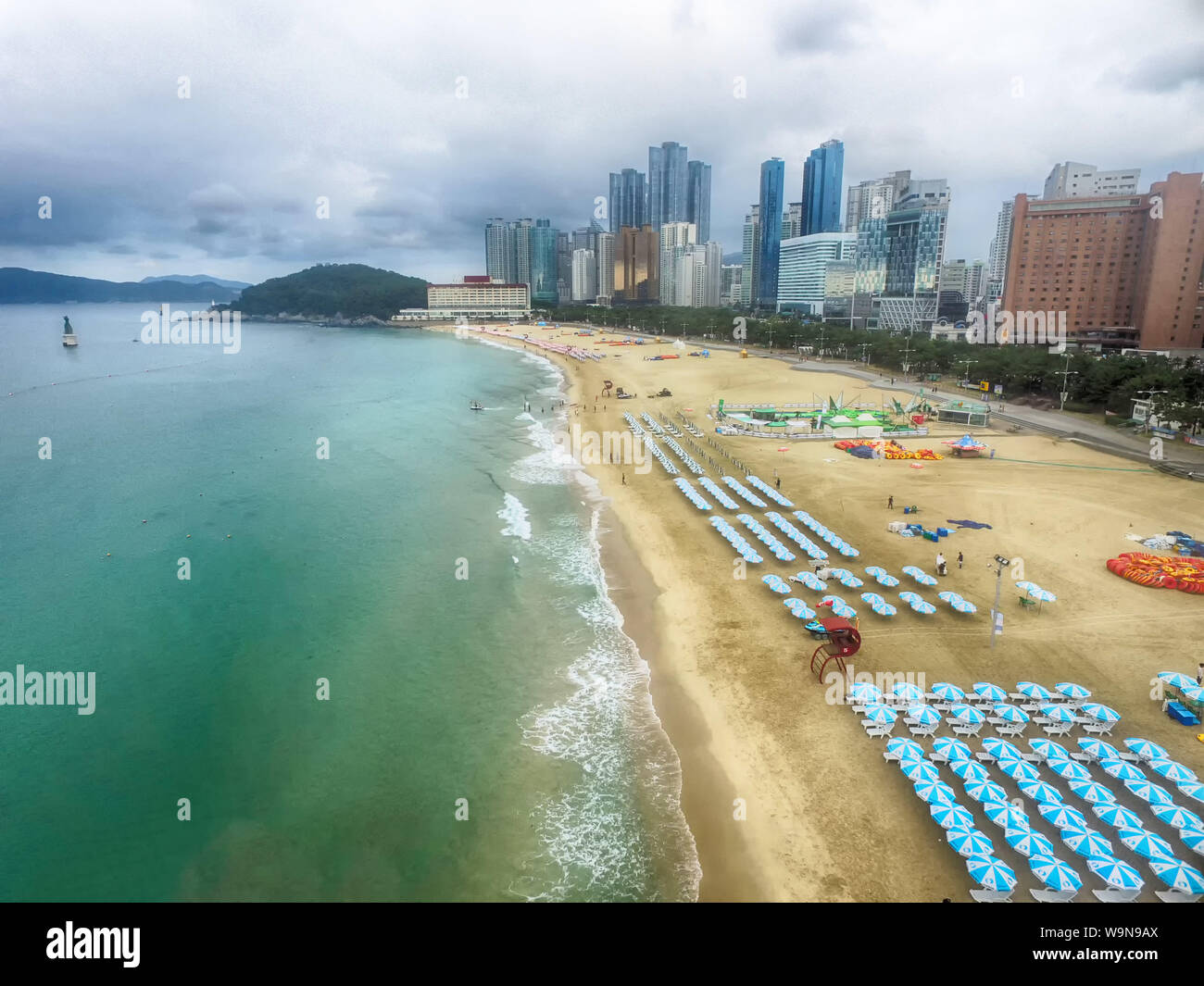 Haeundae Beach A Sandy Beach Popular With Tourists At Busan